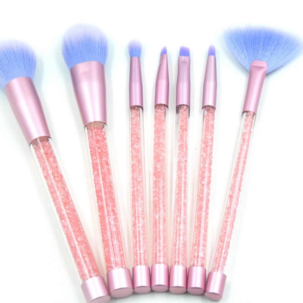 Blue Tip Pink Glitter Tubes Makeup Brush Set - Picture 3 of 4